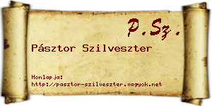 Pásztor Szilveszter névjegykártya