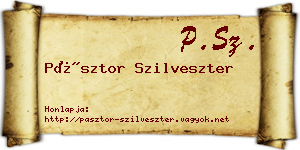 Pásztor Szilveszter névjegykártya