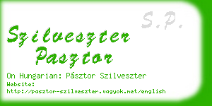 szilveszter pasztor business card